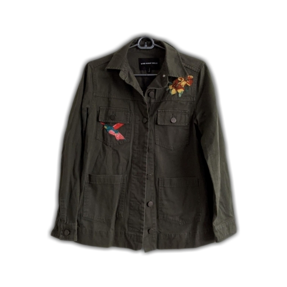 Embroidered Button Up Jacket - Picture 4 of 13